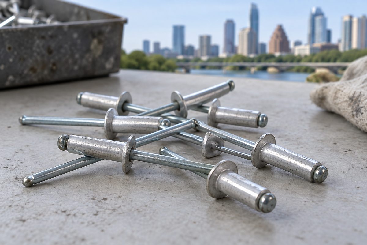 Aluminum open-end blind rivets with steel mandrels